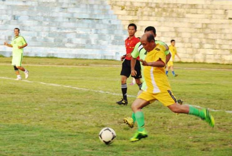 Jelang Laga Old Stars Langgam vs Wartawan