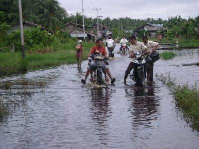 Pulau Rangsang Meranti Terendam Banjir