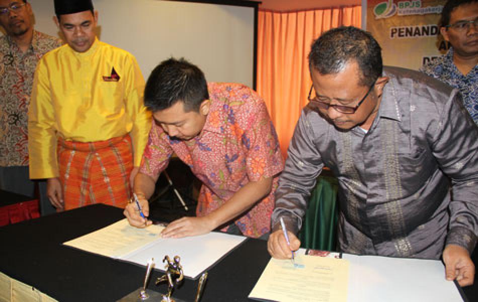 BRK Tandatangani Kerjasama dengan BPJS Ketenagakerjaan Sumbar-Riau
