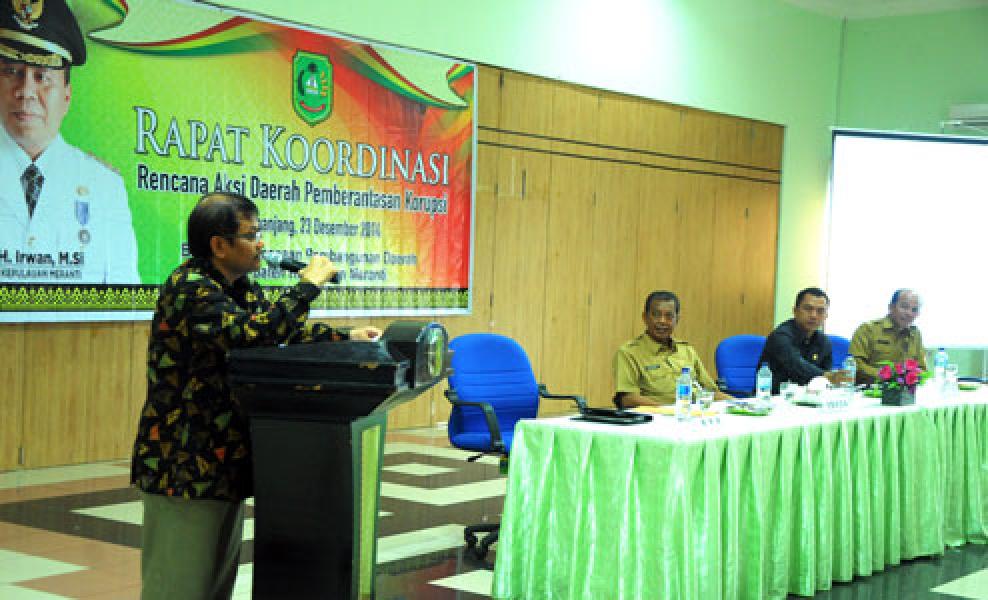 Berantas Korupsi, Bappeda Meranti Gelar Rakor Bersama KPK