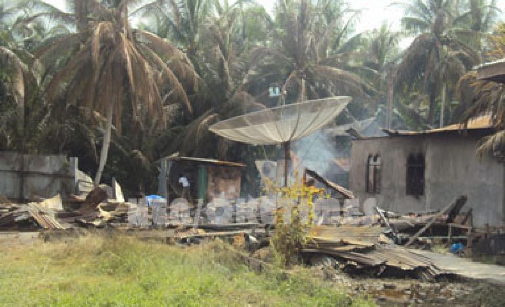Empat unit Rumah di Bagan Siapi-api Ludes Dilalap Sijago Merah
