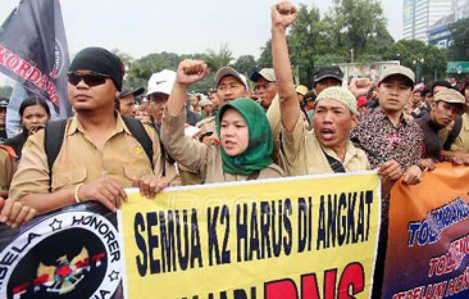 Minta Difasilitasi Ketemu Plt Gubri, Nasib Honorer K-2 Semakin Tak Jelas