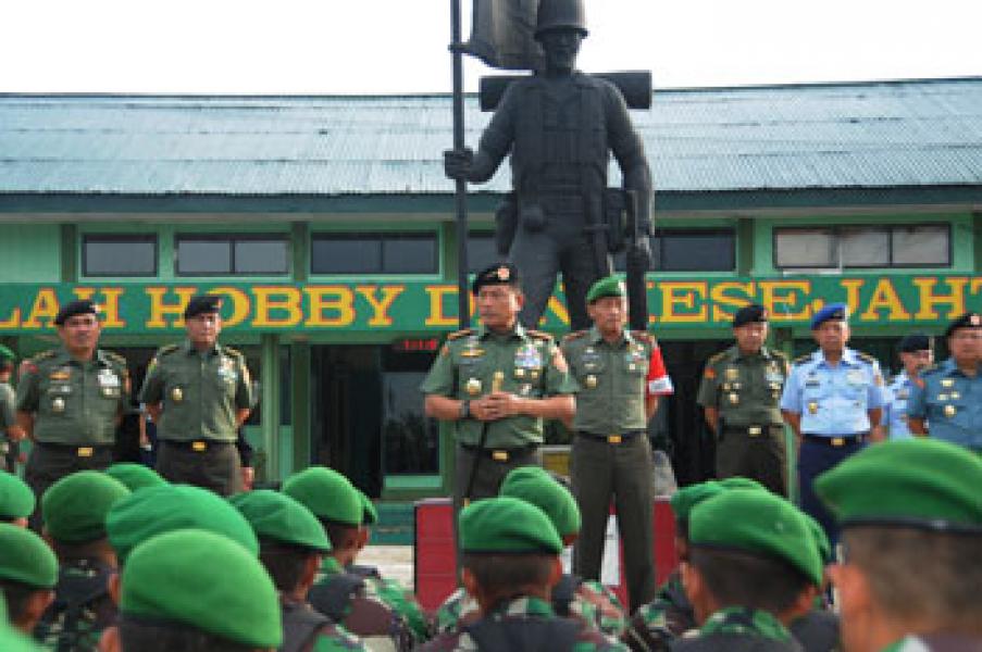 Panglima TNI Sidak Batalyon Infanteri 752 Papua Barat