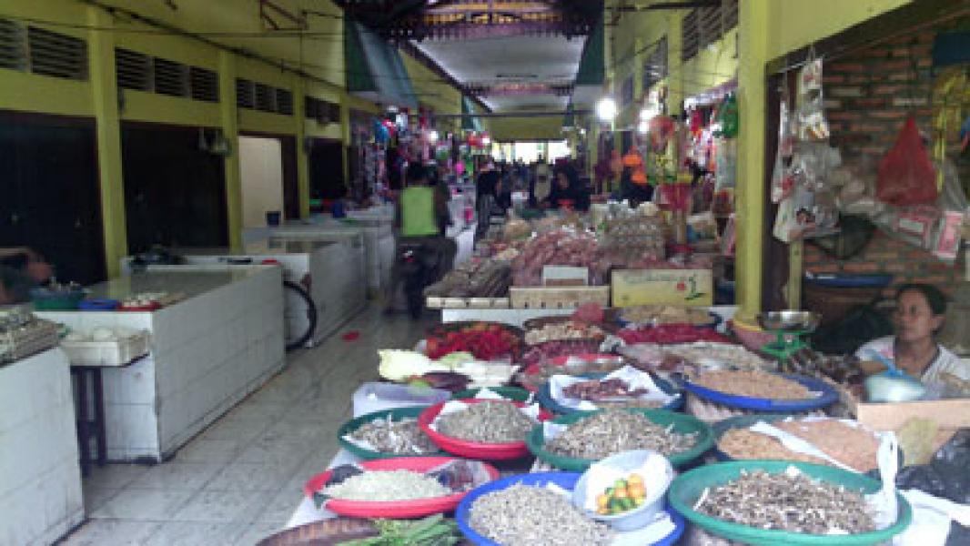 Pasar Tradisional Bagan Siapi-api Diakhir Tahun Sepi Pengunjung
