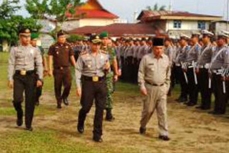 Polres Kampar Gelar Pasukan Persiapan Ops Lilin 2014