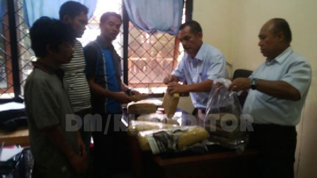Polresta Pekanbaru Tangkap 20 Kg Ganja Asal Aceh Berikut 2 Tersangka