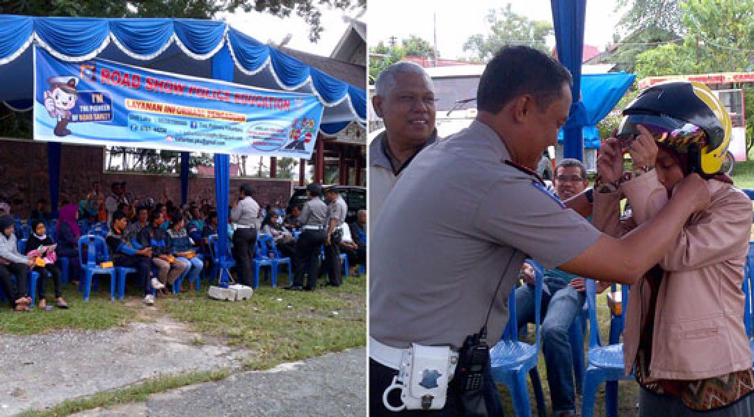 Satlantas Polresta Pekanbaru Gelar `Road Show Police Education`