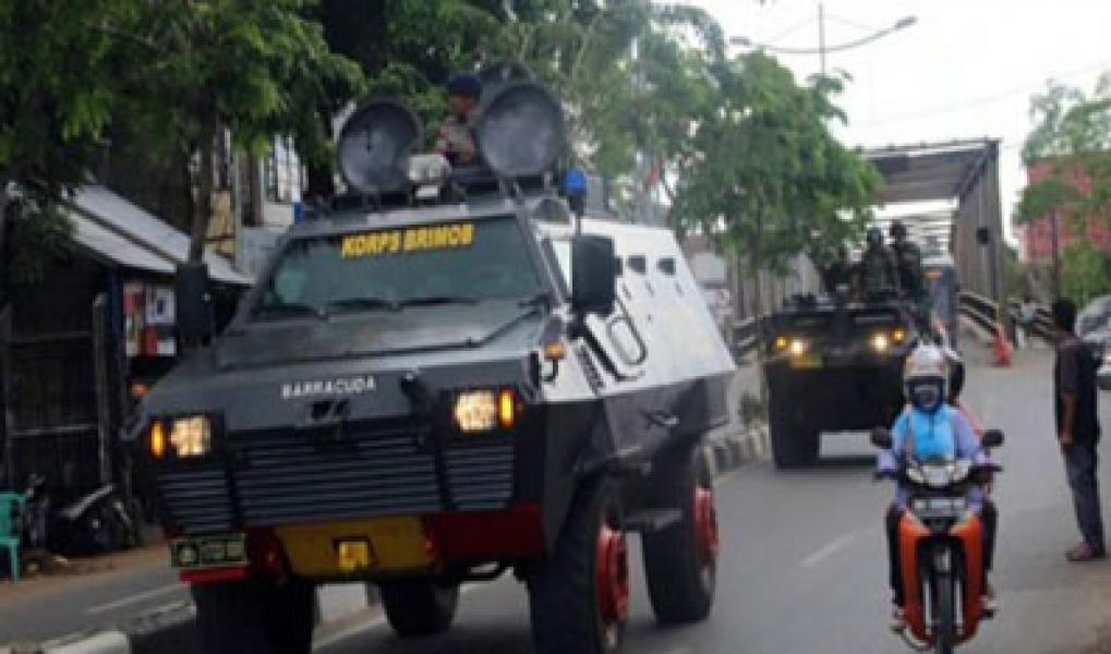 Cegah Kelompok Radikal, Gegana Brimobda Riau Patroli 24 Jam