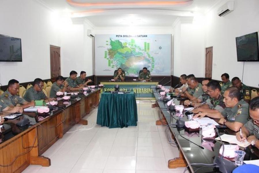 Danrem 031/Wirabima Gelar Rapat Persiapan Menyambut Tahun Baru 2016