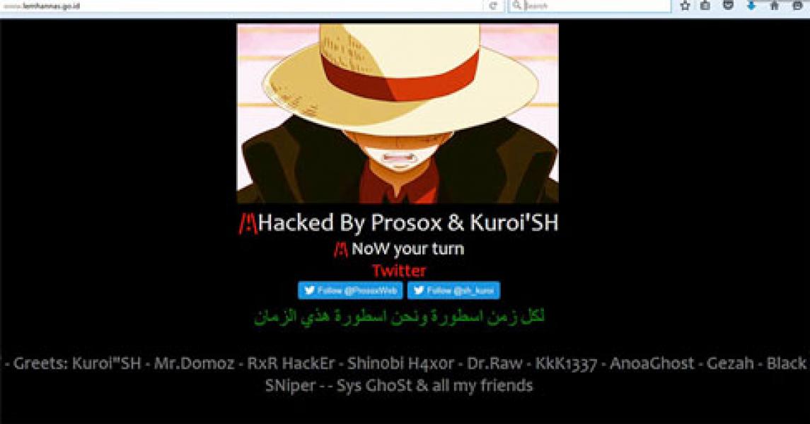Giliran Website Lemhannas Diretas Hacker