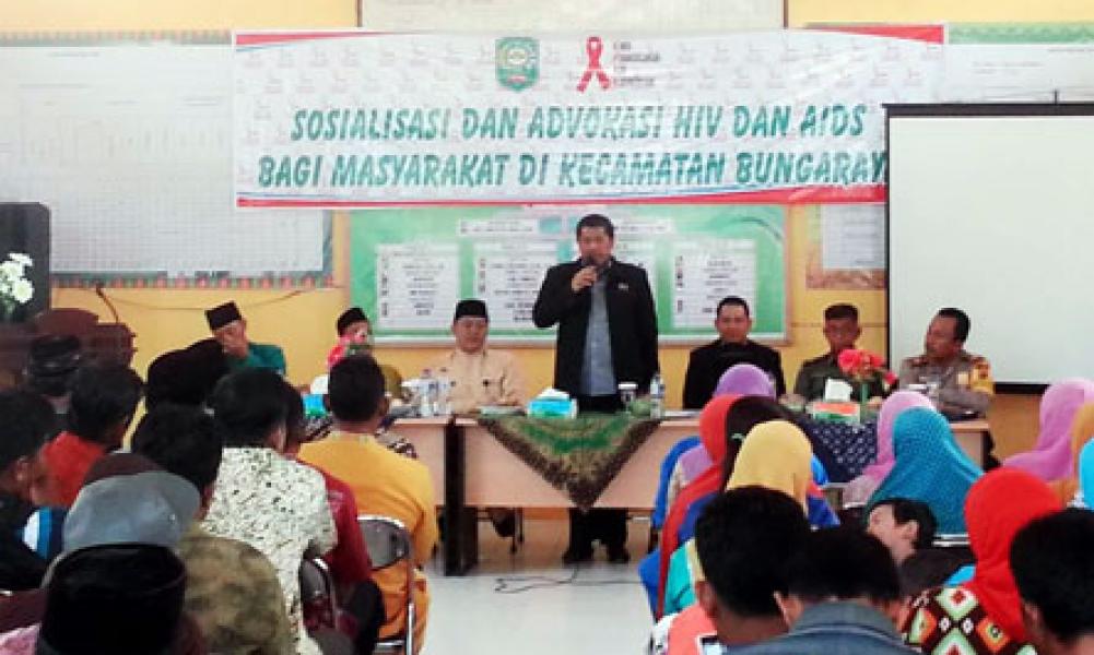 Sosialisasi dan Advokasi HIV AIDS di Kecamatan Bungaraya