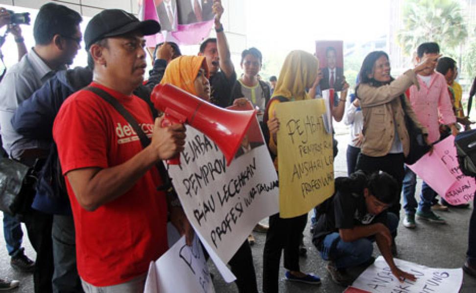 Terkait Penghinaan, Wartawan se-Riau Minta Ansari Kadir Dicopot