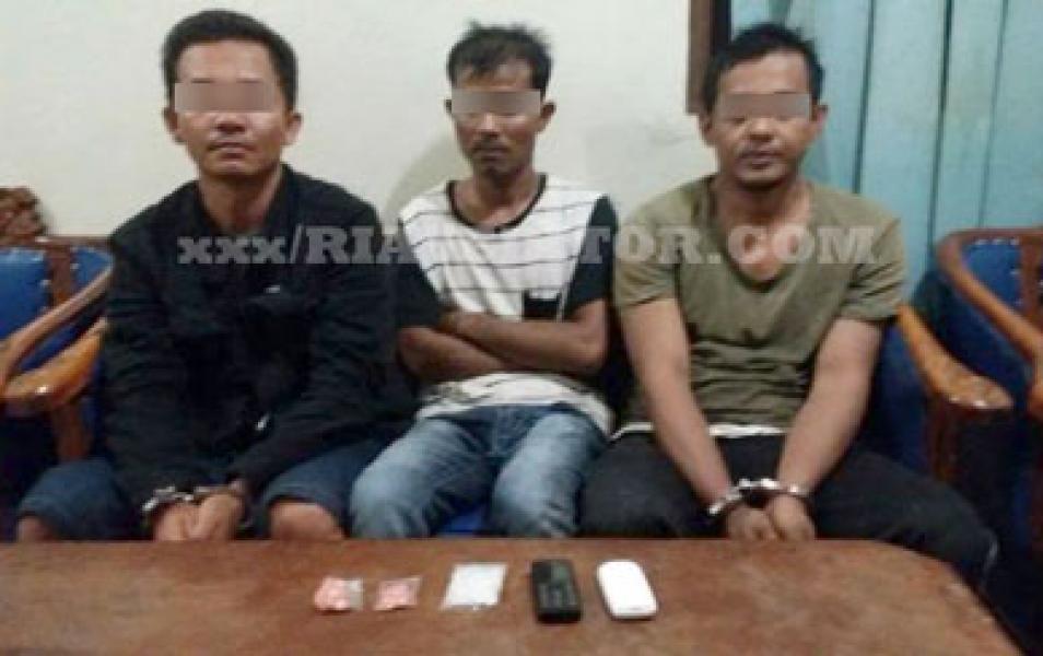 Tiga Pengedar Ekstasi dan Sabu di Tangkap di Mandau