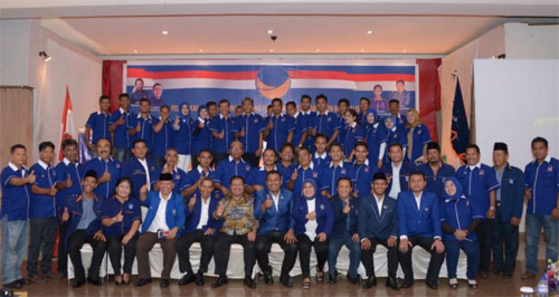 Bupati Amril Hadiri Pelantikan Pengurus DPC Partai Nasdem se Bengkalis
