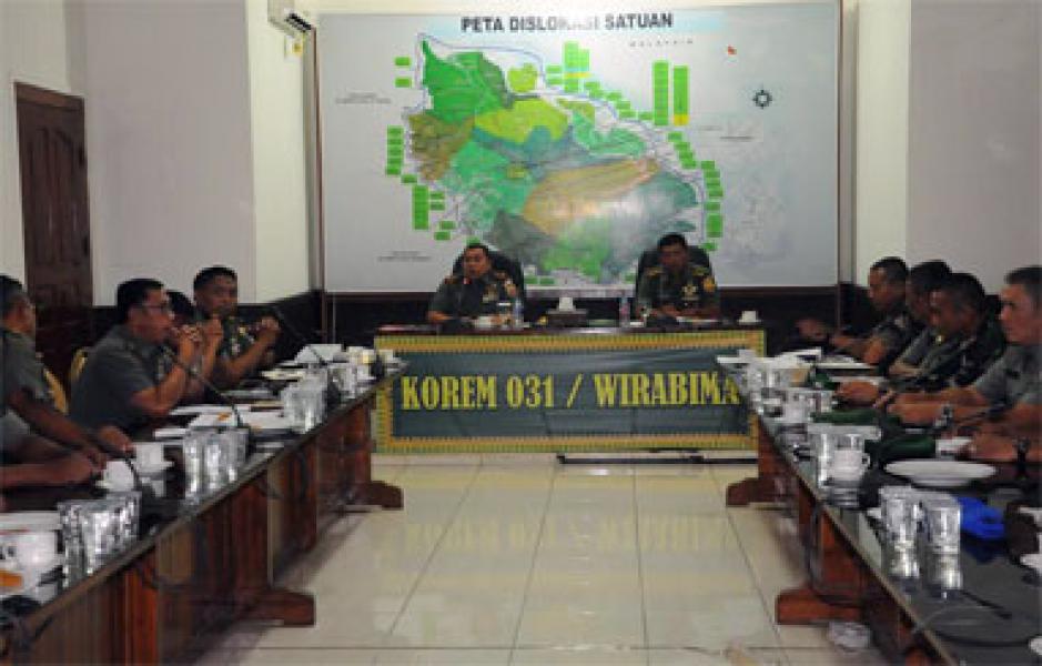 Danrem 031/Wirabima Pimpin Rapat Persiapan Memperingati Hari Juang Kartika