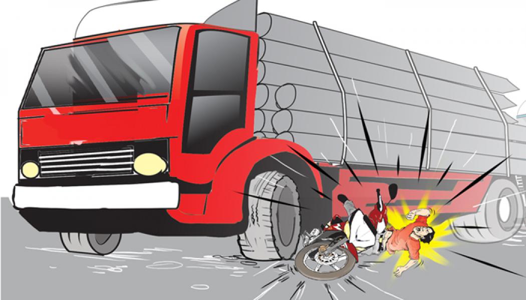 Digilas Truk Tronton, Pengendara Motor Tewas di Tempat, Sedangkan Rekannya Luka Berat