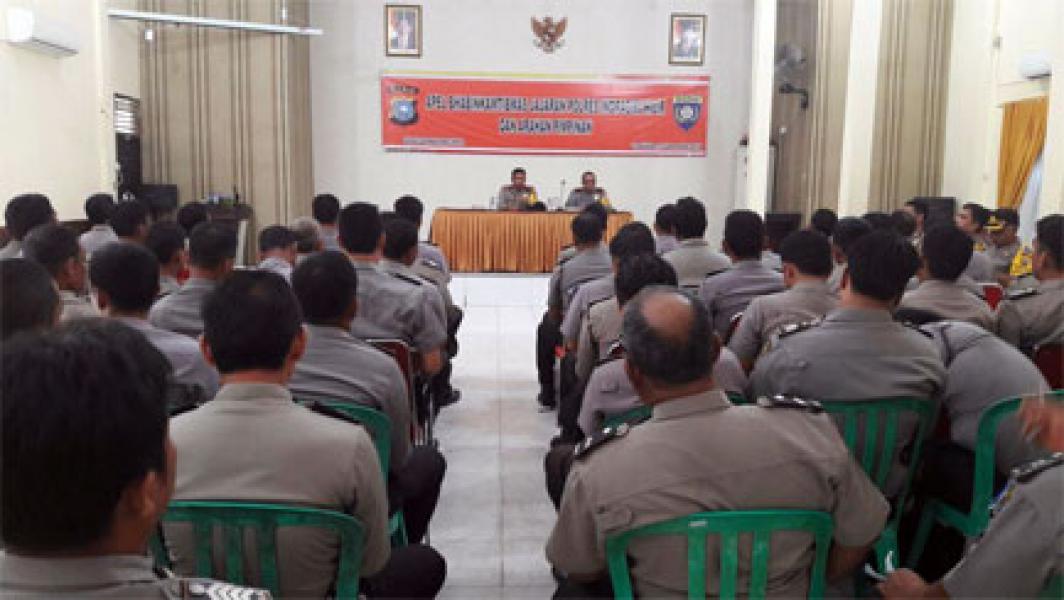 Kapolres Inhil Beri Pengarahan Kepada 58 Personel Bhabinkamtibmas