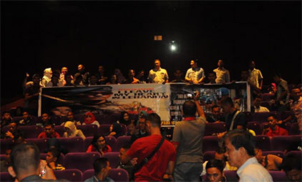 Keluarga Besar Korem 031/Wirabima Saksikan Pemutaran Perdana Film Garuda 23