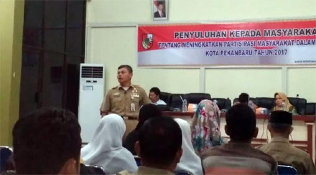 Kesbangpol Pekanbaru Gelar Penyuluhan Pilwako Pekanbaru 2017