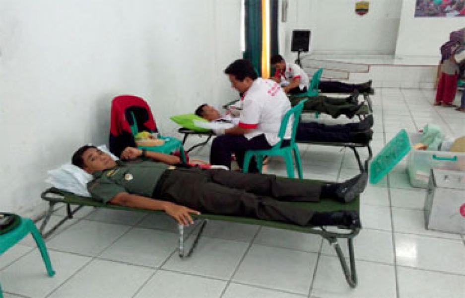 Kodim 0320 Dumai Laksanakan Kegiatan Bakti Sosial Donor Darah