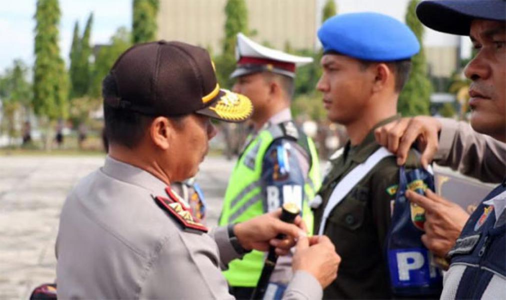 Polda Riau Gelar Pasukan PAM Natal dan Tahun Baru