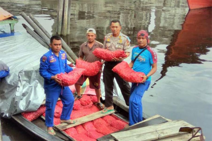 Polres Dumai Tangkap Kapal Pengangkut Bawang Merah Ilegal Asal Malaysia
