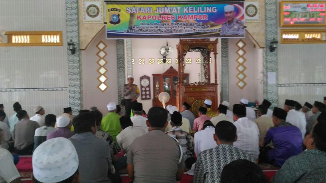 Polres Kampar Adakan Safari Kamtibmas di Masjid Al Abrar Pulau Jambu