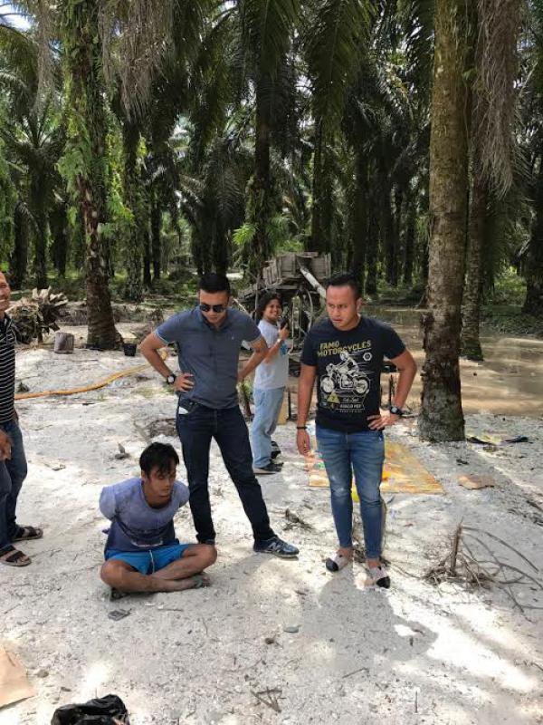Polres Kuansing Amankan Dua Penambang Emas Ilegal di Sungai Tingkalak dan Keranji.