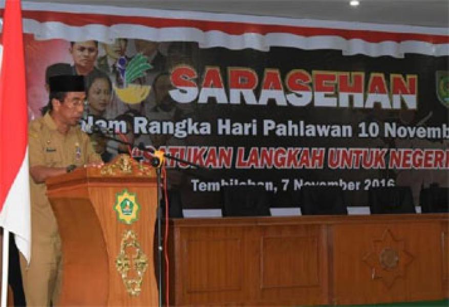 Sempena Hari Pahlawan, Pemkab Inhil Gelar Sarasehan Satukan Langkah Untuk Negeri
