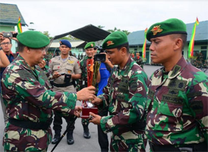 Danrem 031/Wira Bima  Pimpin Upacara HUT Infanteri ke-69