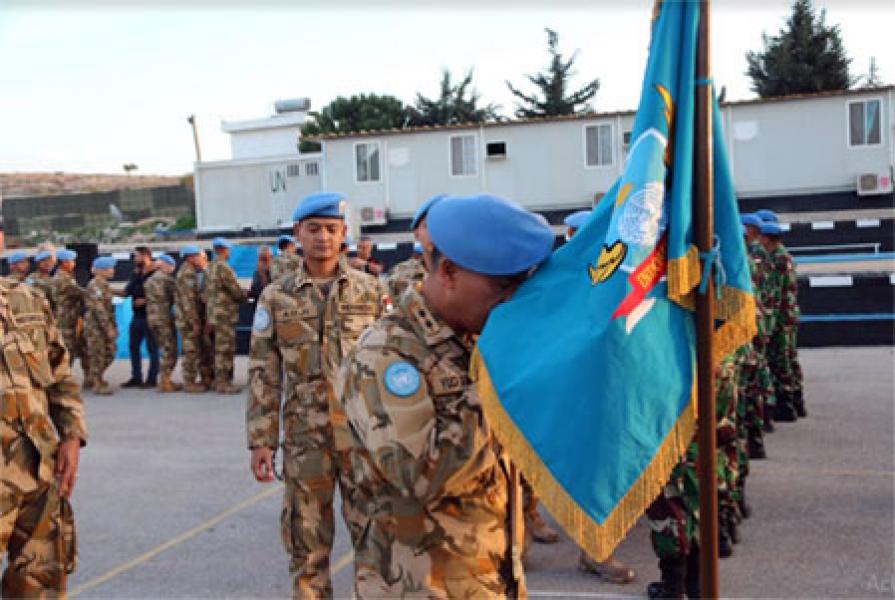 Dansatgas Indobatt Pimpin Pelepasan Purna Tugas Konga XXIII-K di Lebanon