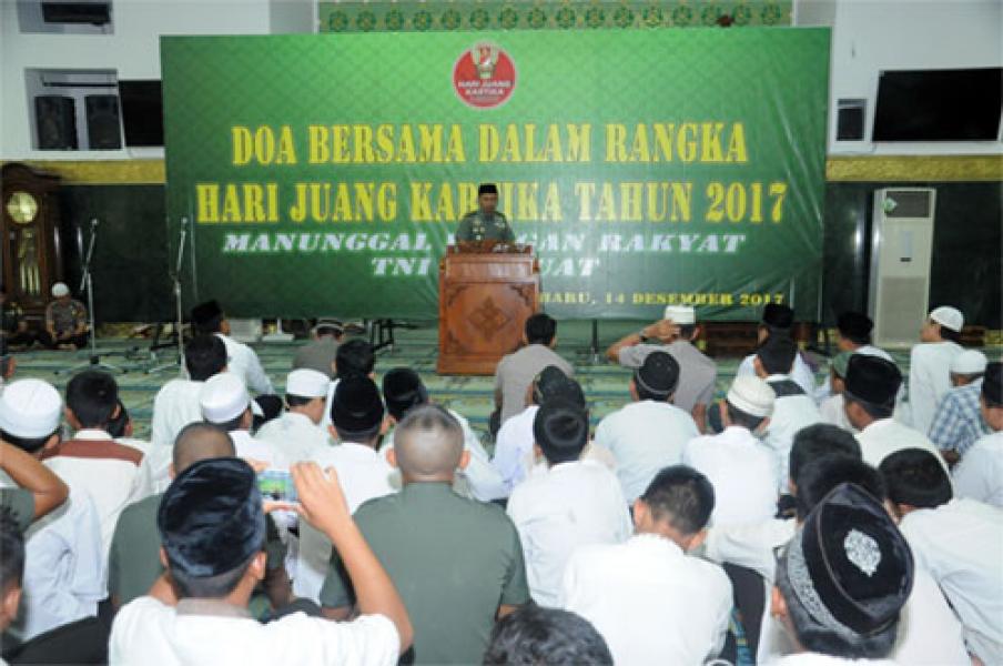 Korem 031/Wb Gelar Doa Bersama Dalam Rangka Syukuran Memperingati Hari Juang Kartika