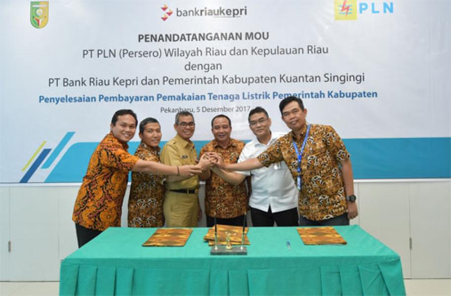 Pemkab Kuansing Gandeng PLN dan Bank Riau Kepri Terkait Pembayaran Listrik