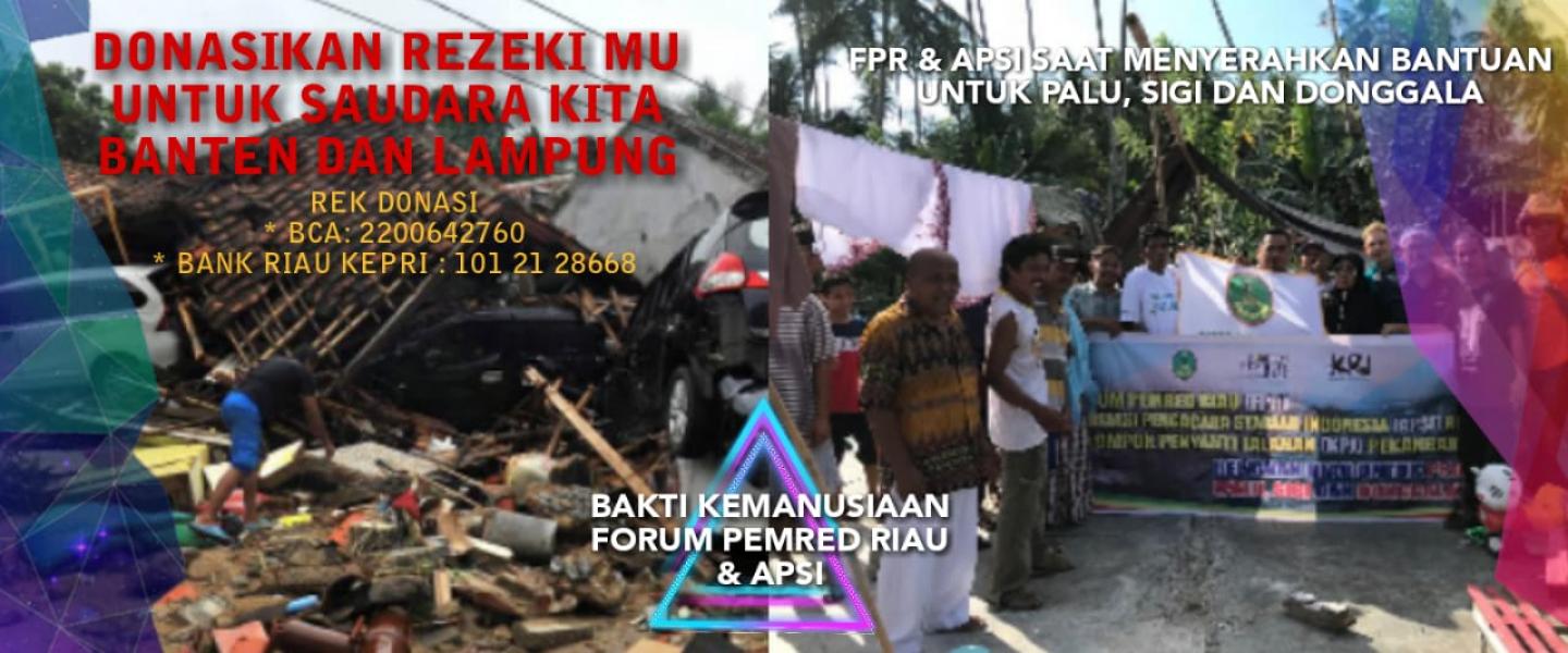 FPR & APSI Buka Donasi Korban Tsunami Banten dan Lampung