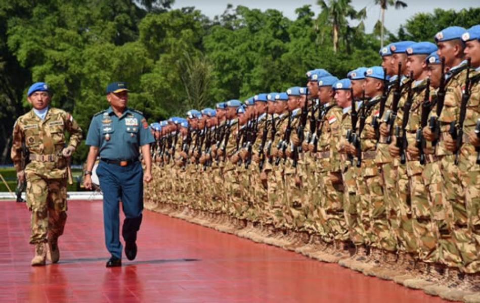 Panglima TNI  Sambut Satgas TNI Konga UNIFIL Lebanon dan UNAMID Darfur TA 2018