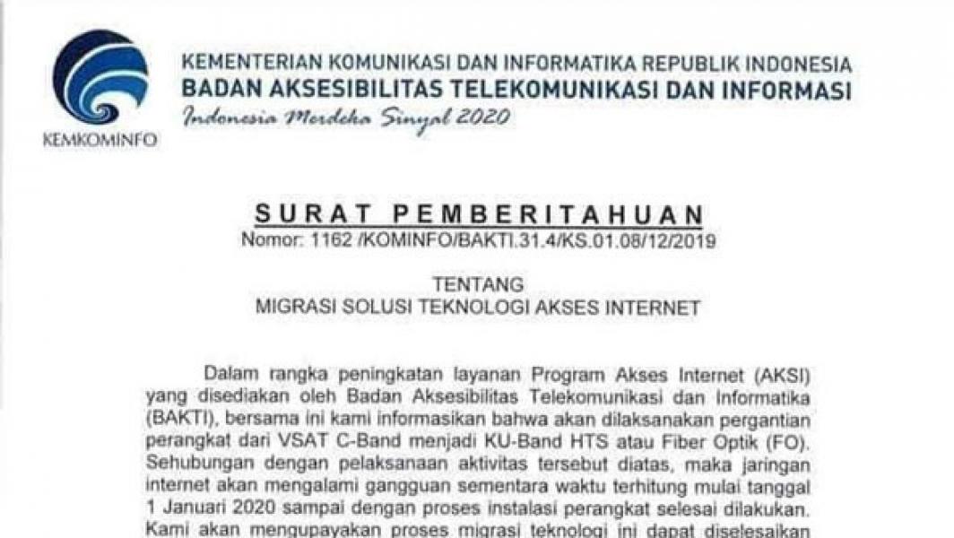 Ada Migrasi Teknologi, Jaringan Internet Akan Terganggu Besok