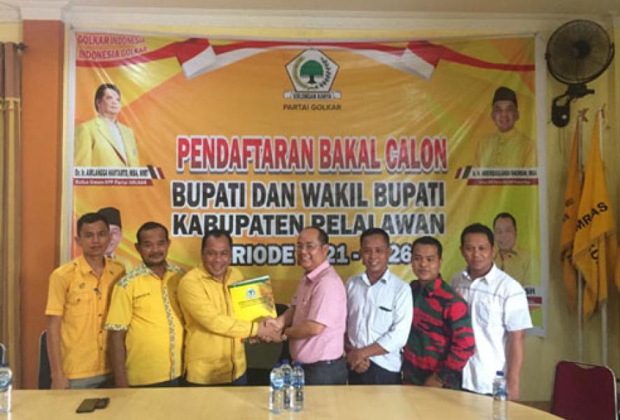 Budi Artiful Resmi Mendaftar ke DPD II Golkar Pelalawan