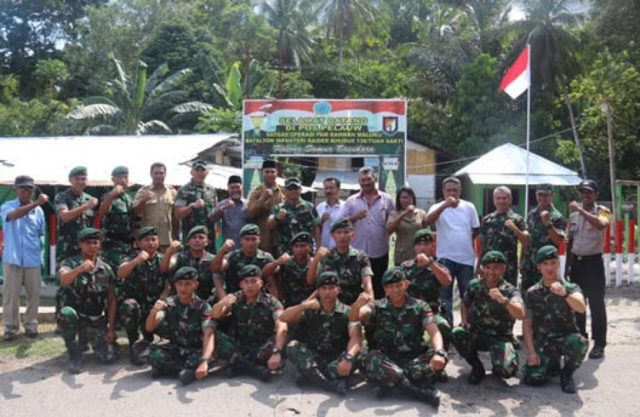 Inspektorat Kodam I/BB Kunjungi Satgas Pamrahwan Yonif Raider Khusus 136 di Maluku