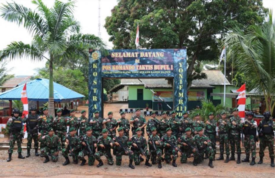 Pangdivif 2 Kostrad Kunjungi Satgas Pamtas RI-PNG Yonif MR 411/PDW Kostrad di Merauke