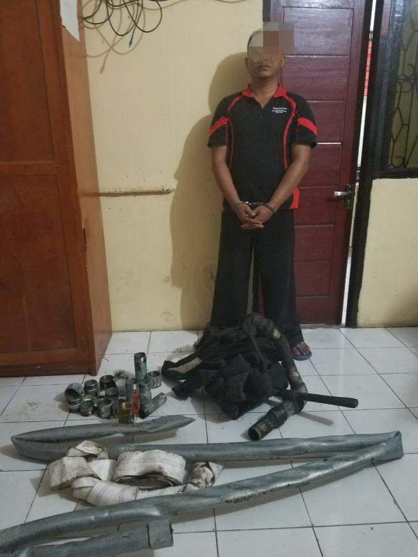 Polsek Tapung Amankan Seorang Pelaku Illegal Tapping