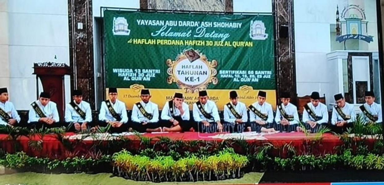 Yayasan Abu Ad Darda� Wisuda 13 Santri Hafal Al- Quran