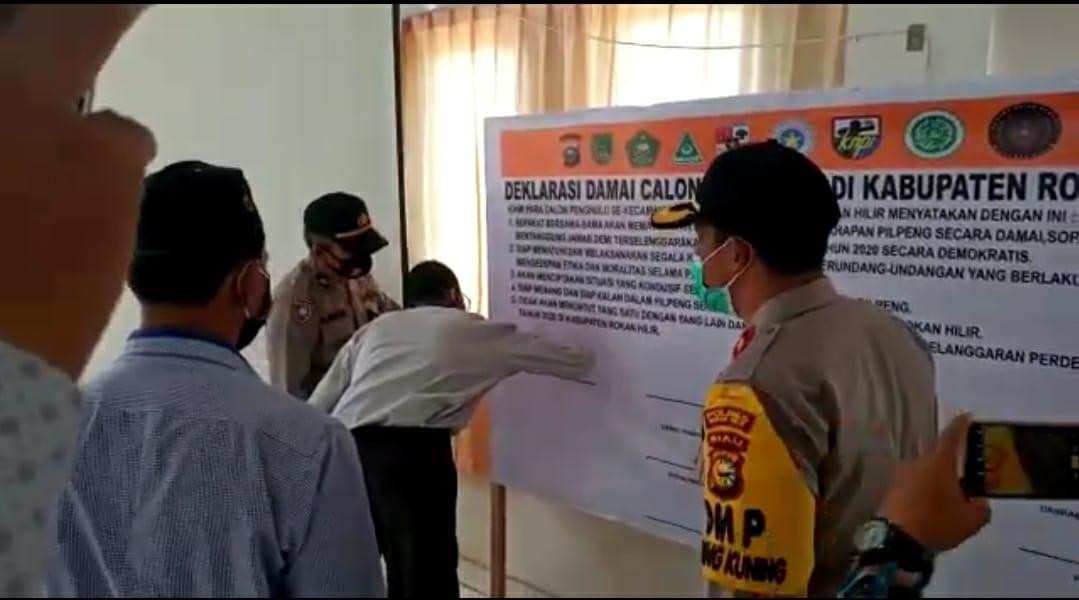 Deklarasi Damai Calon Penghulu, Kapolsek Tanah Putih Minta Paslon Ciptakan Kamtibmas Kondusif