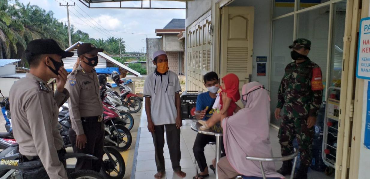 Demi Kerumutan Bebas Covid-19, Polsek Kerumutan Terus Disiplinkan Protokol Kesehatan