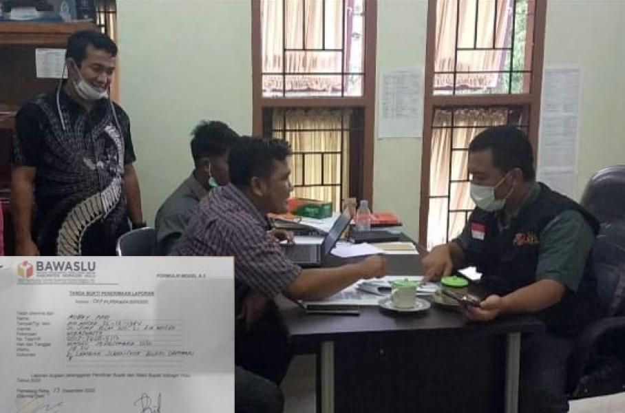 Libatkan 179 Kades dan Pejabat Daerah, Paslon Rajut Dilaporkan Ke Bawaslu Inhu