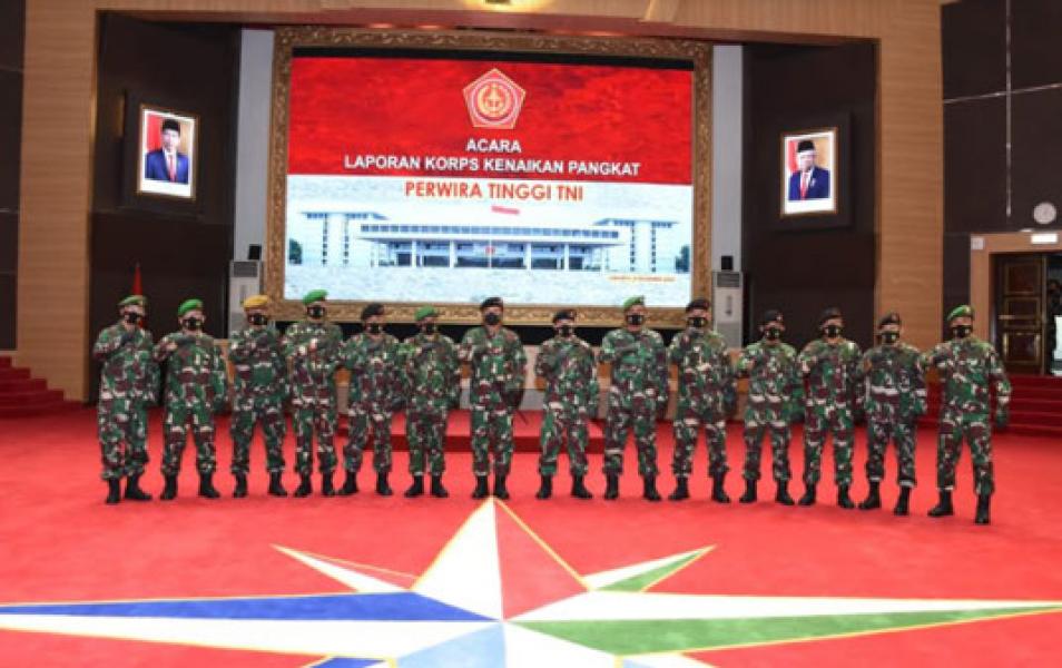 Panglima TNI Terima Laporan Kenaikan Pangkat 47 Pati TNI