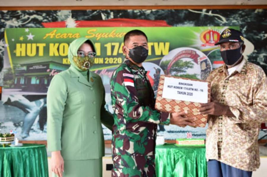 Peringati HUT Ke-16, Korem 174 Merauke Gelar Syukuran