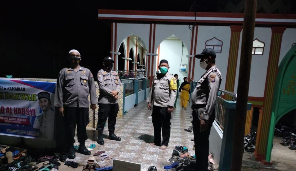 Polsek Bunut Laksanakan Pengamanan Tablik Akbar di Masjid Darul Jannah 