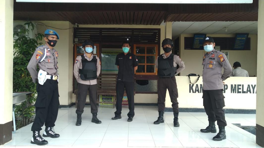 Polsek Bunut Lakukan Penjagaan Mengamanan Mako
