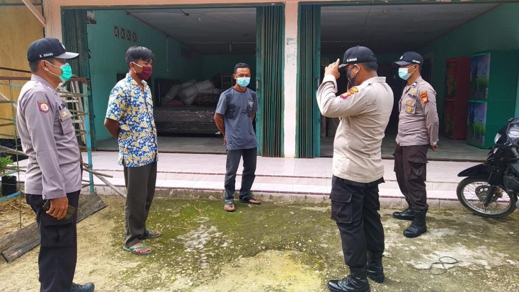 Polsek Kerumutan Terus Sosialisasi Adaptasi Kebiasaan Baru