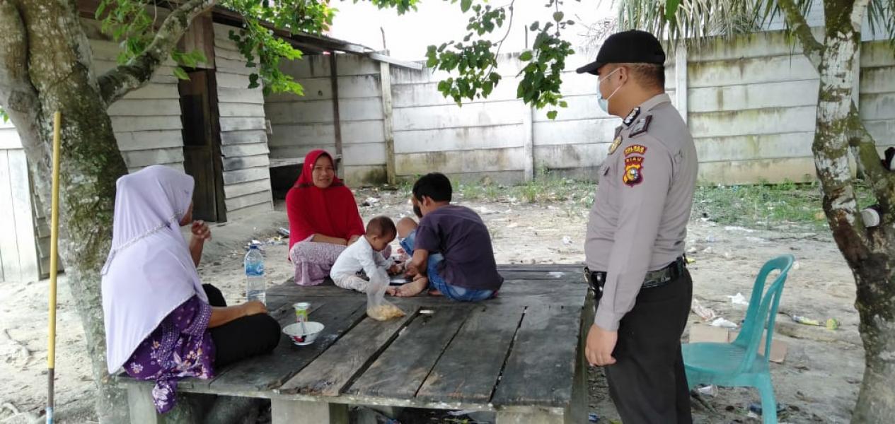 Polsek Langgam Patroli dan Sosialisasi Protokol Kesehatan